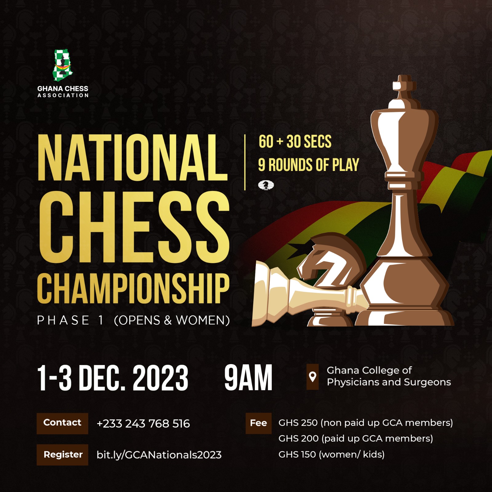 National Chess Championship 2023 - Phase 1 flyer